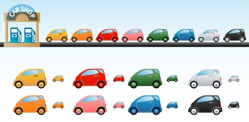 Mini Vector Car Icons 