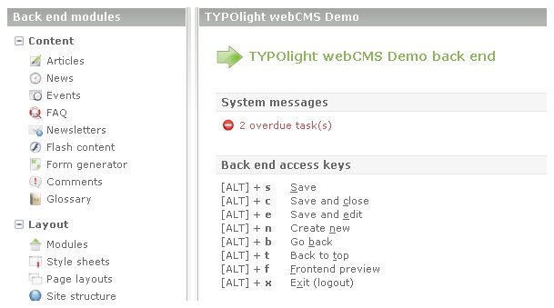 Open Source Content Management System - TypoLight