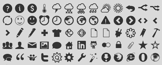 Open Source Vector Icons Built With Raphael JS Library