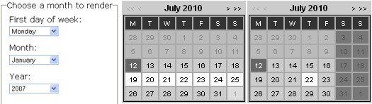 Unobtrusive Calendar Component for jQuery