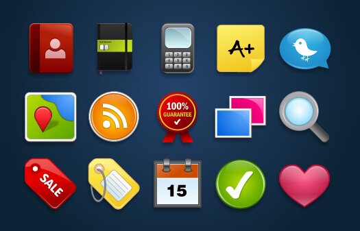 15 Free Vibrant PNG Icons