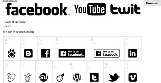 Free Font for Social Sites Logos (Facebook, Twitter, etc.)