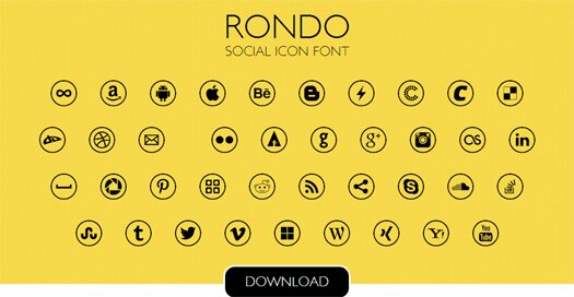 Free Social Icon Font Rondo