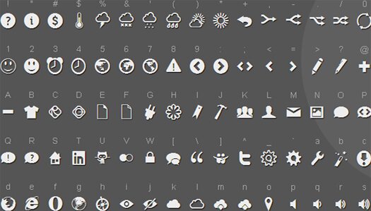 Raphaël Scalable Icons Set via @font-face