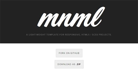 Responsive Boilerplate for HTML5SASS Projects MNML
