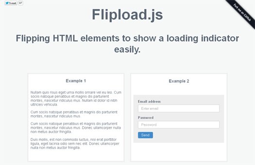 Flipload.js  Flipping HTML elements to show a loading  indicator easily