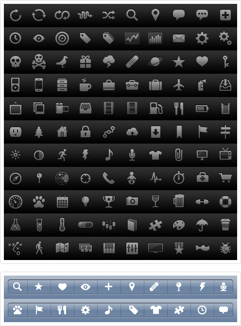 130 Free Icons for iPhone & Web Applications