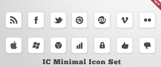 28 Minimal Icons in PSD, PNG And JPG Formats