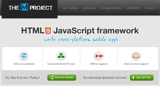 HTML5 JavaScript Mobile Application Development Framework