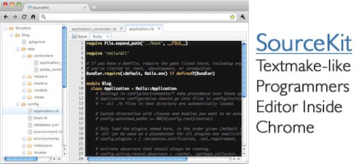 Textmate-like Programmers Text Editor Inside Google Chrome: SourceKit