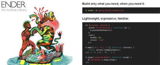 Lightweight JavaScript Library for Building Large Scale Rich Applications: Ender