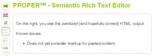 Semantic Rich Text Editor