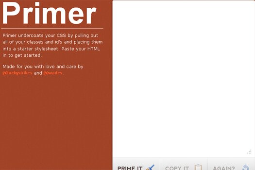 Create a Starter Stylesheet From Given HTML Primer