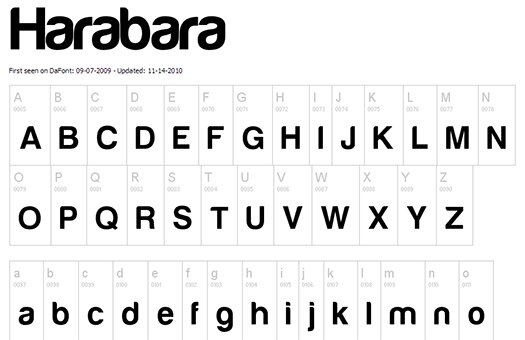 Harabara-free-font
