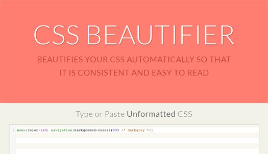 Make Your CSS Beautiful, Consistent and Easy to Read CSS Beautifier