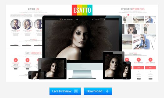 Esatto – One Page Responsive Bootstrap Template