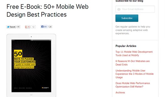 Free E-Book 50+ Mobile Web Design Best Practices