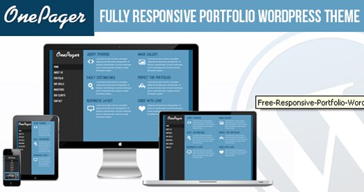 Free Responsive Portfolio WordPress Theme OnePager