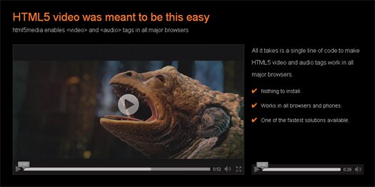 html5media Enables Video Audio Tags in All Major Browsers