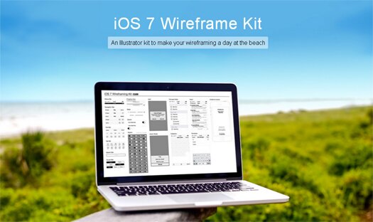 Free iOS7 Wireframing Kit For Illustrator