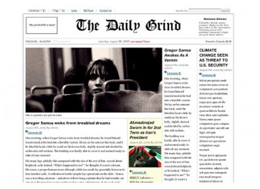 The Daily Grind - Newspaper Style Free WordPress Theme