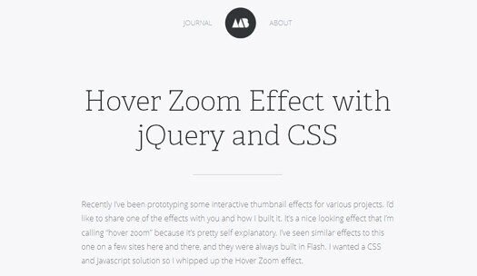 Hover Zoom Effect with jQuery and CSS