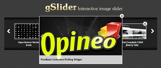 Interactive Image Slider built on jQuery - gSlider