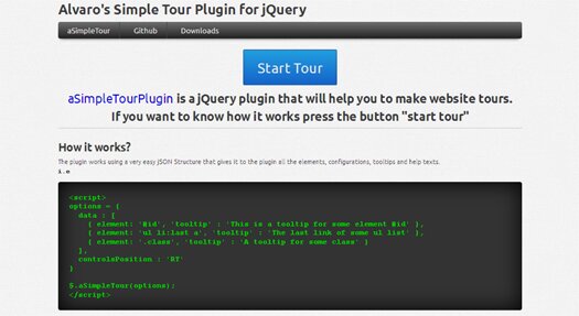 Simple Tour Plugin for jQuery - aSimpleTour