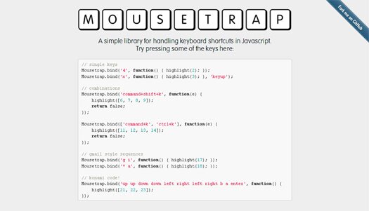 SimpleLlibrary for Handling Keyboard Shortcuts in JavaScript