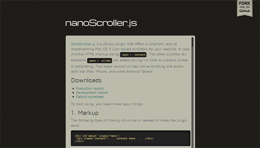 Simplistic Way of Implementing Mac OS X Lion-styled Scrollbars - nanoScrollerJS