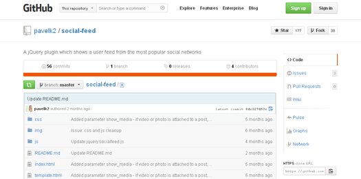 Social Feed – jQuery Plugin for Feeds from Social Networks
