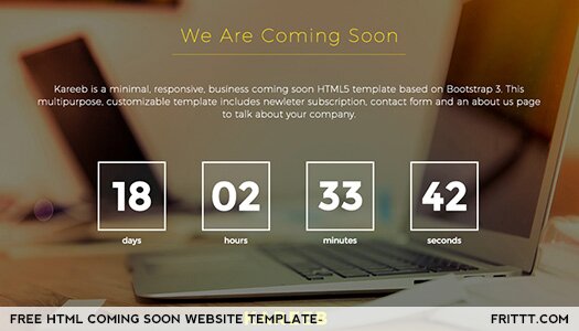 kareeb-free-html-coming-soon-bootstrap-website-template-jquery-counter